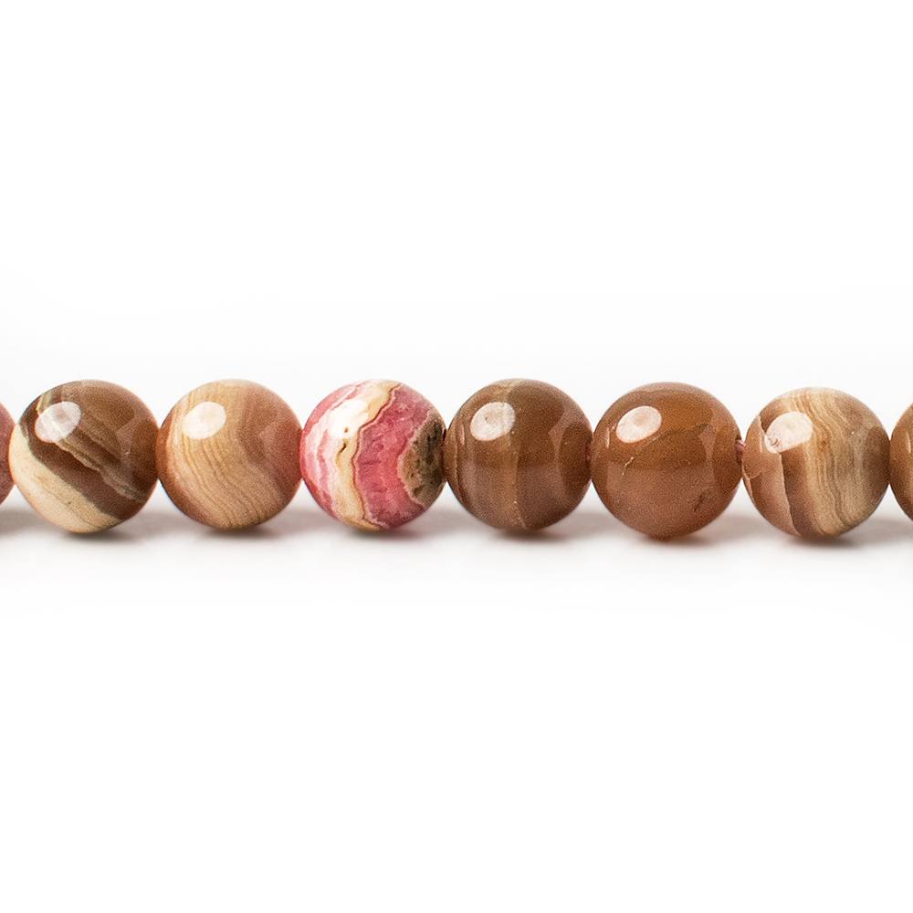 6mm Chocolate Rhodochrosite plain rounds 15.5 inch 63 beads