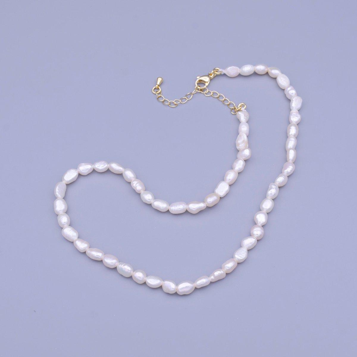 OS 6mm Natural White Freshwater Pearl 14 Inch Minimalist Choker Necklace | WA-1465 Clearance Pricing