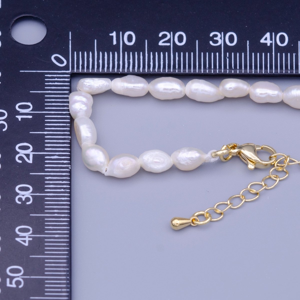 OS 6mm Natural White Freshwater Pearl 14 Inch Minimalist Choker Necklace | WA-1465 Clearance Pricing