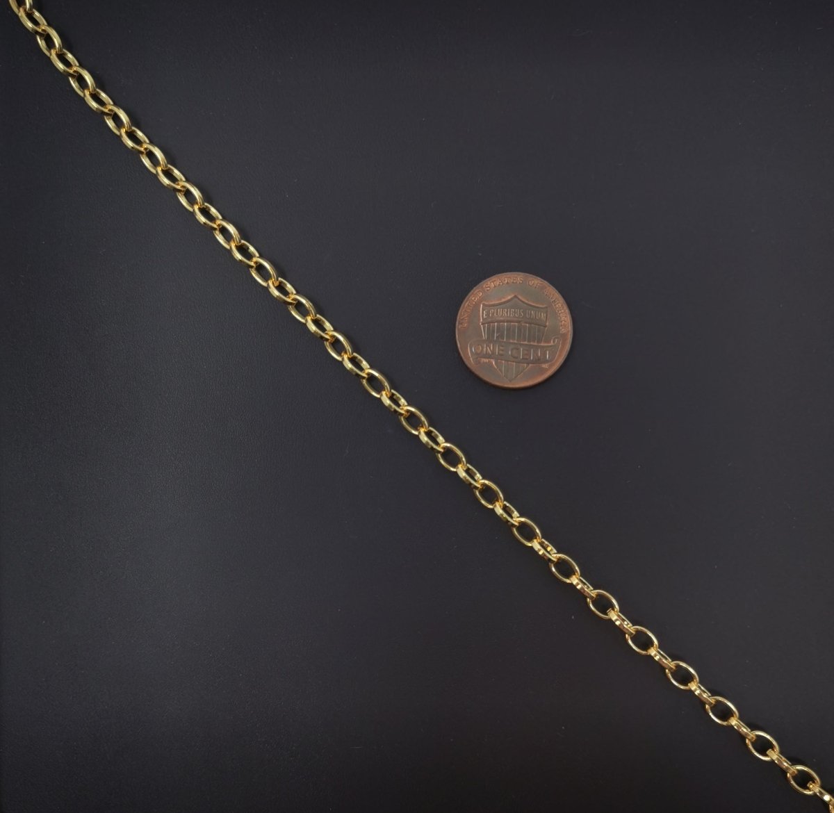 6x4mm Thick Rolo Cable Chain by the Yard, 24K Gold Filled Oval Chunky Necklace Unfinished Chain Great For Layer Necklace Choker Bracelet, CABLE Chain |  ROLL-01680 Clearance Pricing