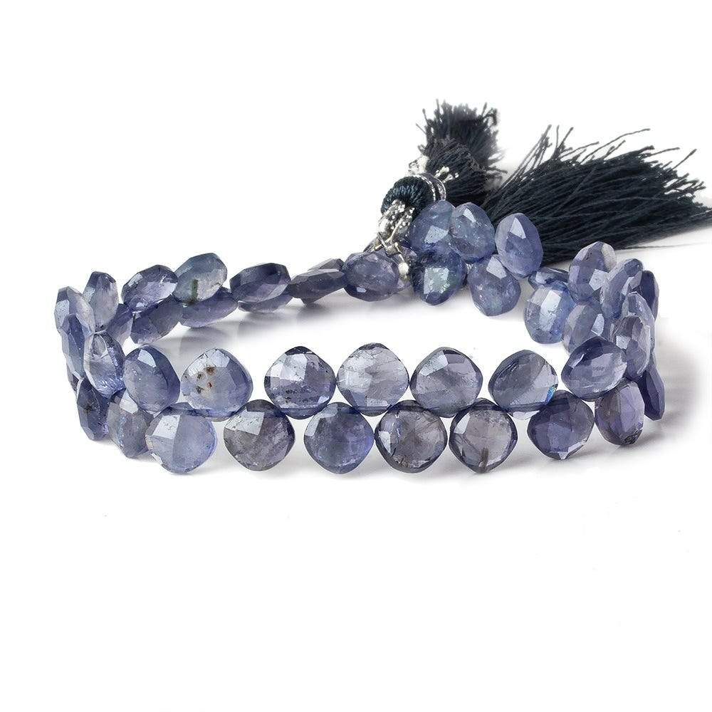 6x6-7x7mm Iolite faceted pillow beads 7.25 inch 48 pieces A