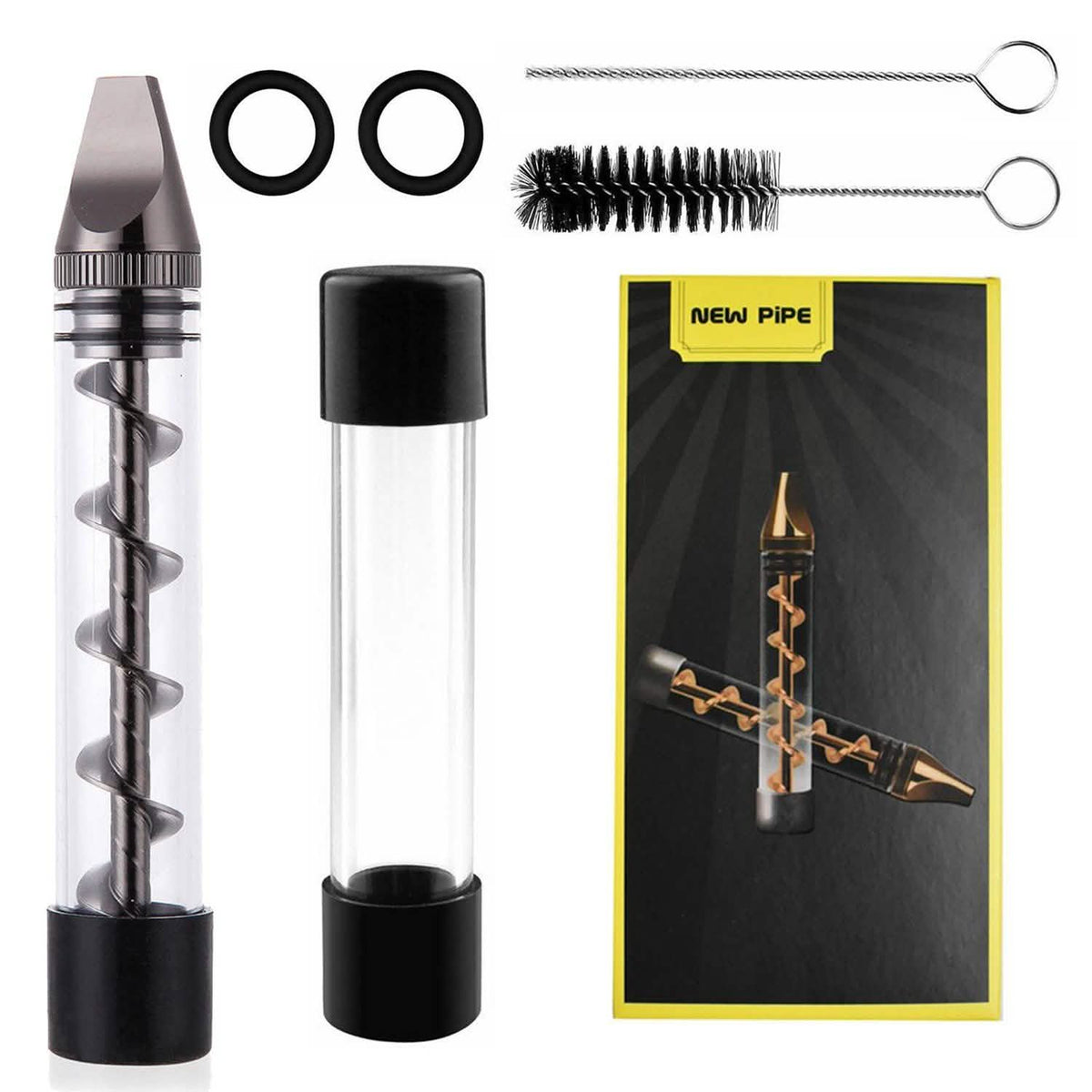 7-in-1 Grinder Blunt Kit with Smoking Metal Tip Cleaning Brush