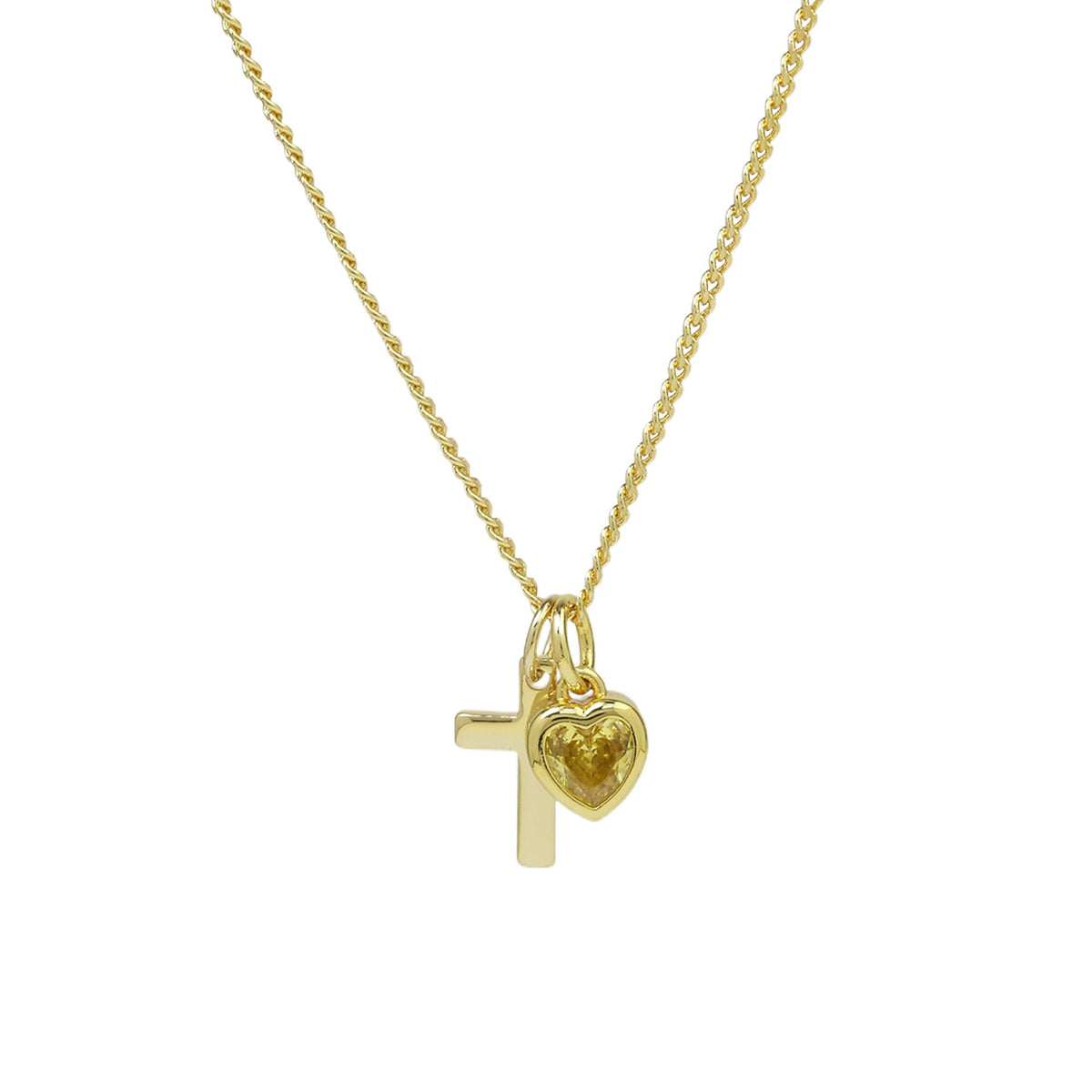 Heart-Shaped December Birthstone Pendant Necklace