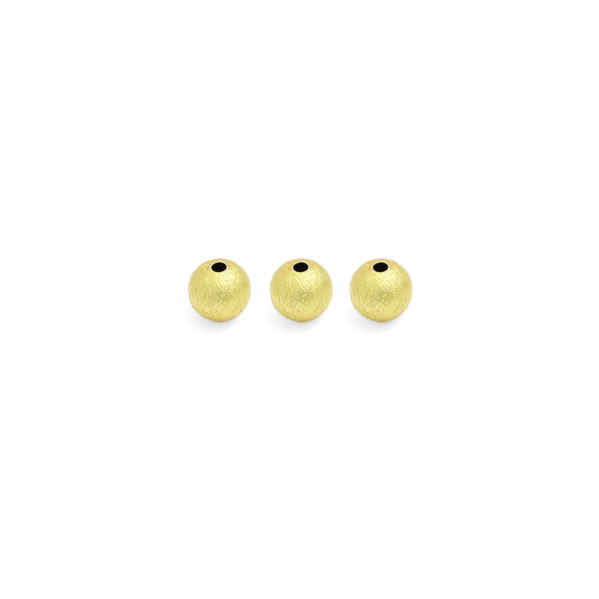 Matte Brushed Gold Round Ball Spacer beads, Sku#A199