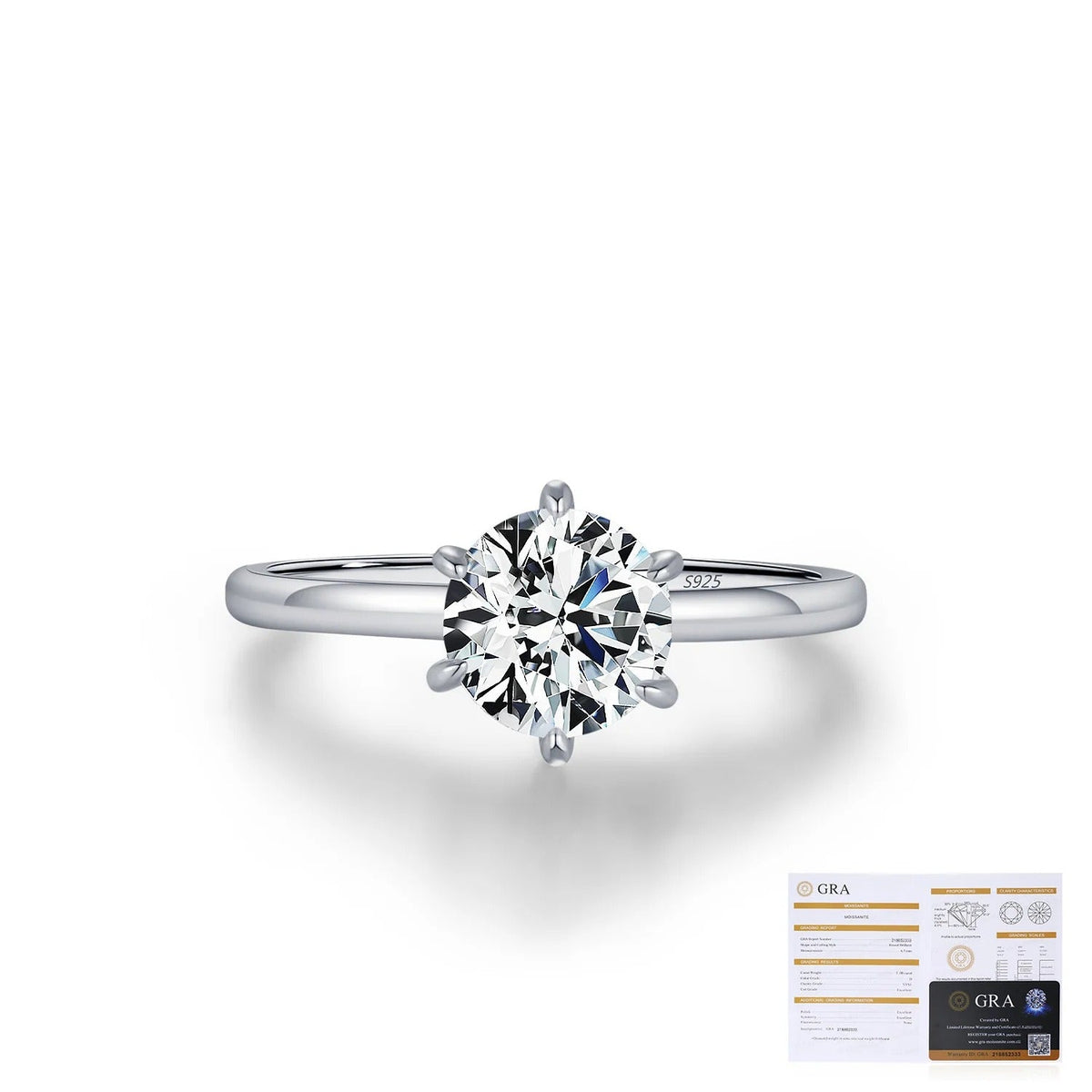 Geometric D-Color VVS1 Moissanite Accent Engagement Ring in Sterling Silver – Modern Minimalist Band for Everyday Wear