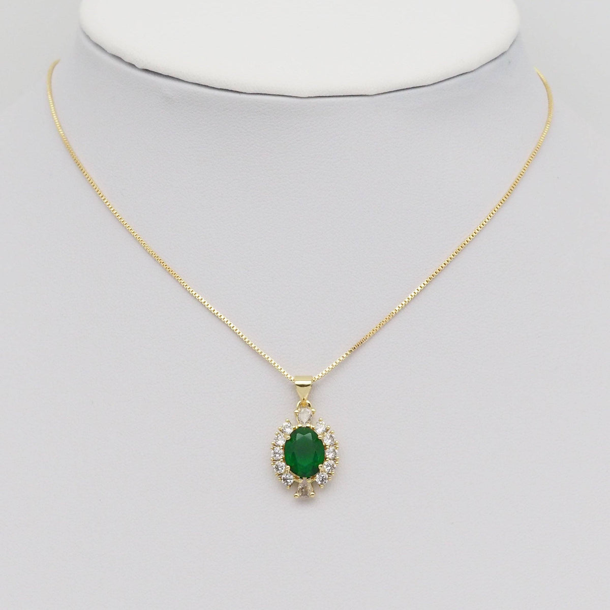 CZ Green Oval Emarald Color Stud Earrings Pendant, Sku#LK903