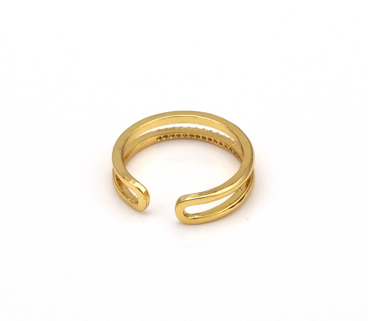 Enamel Double band Adjustable Ring,X243
