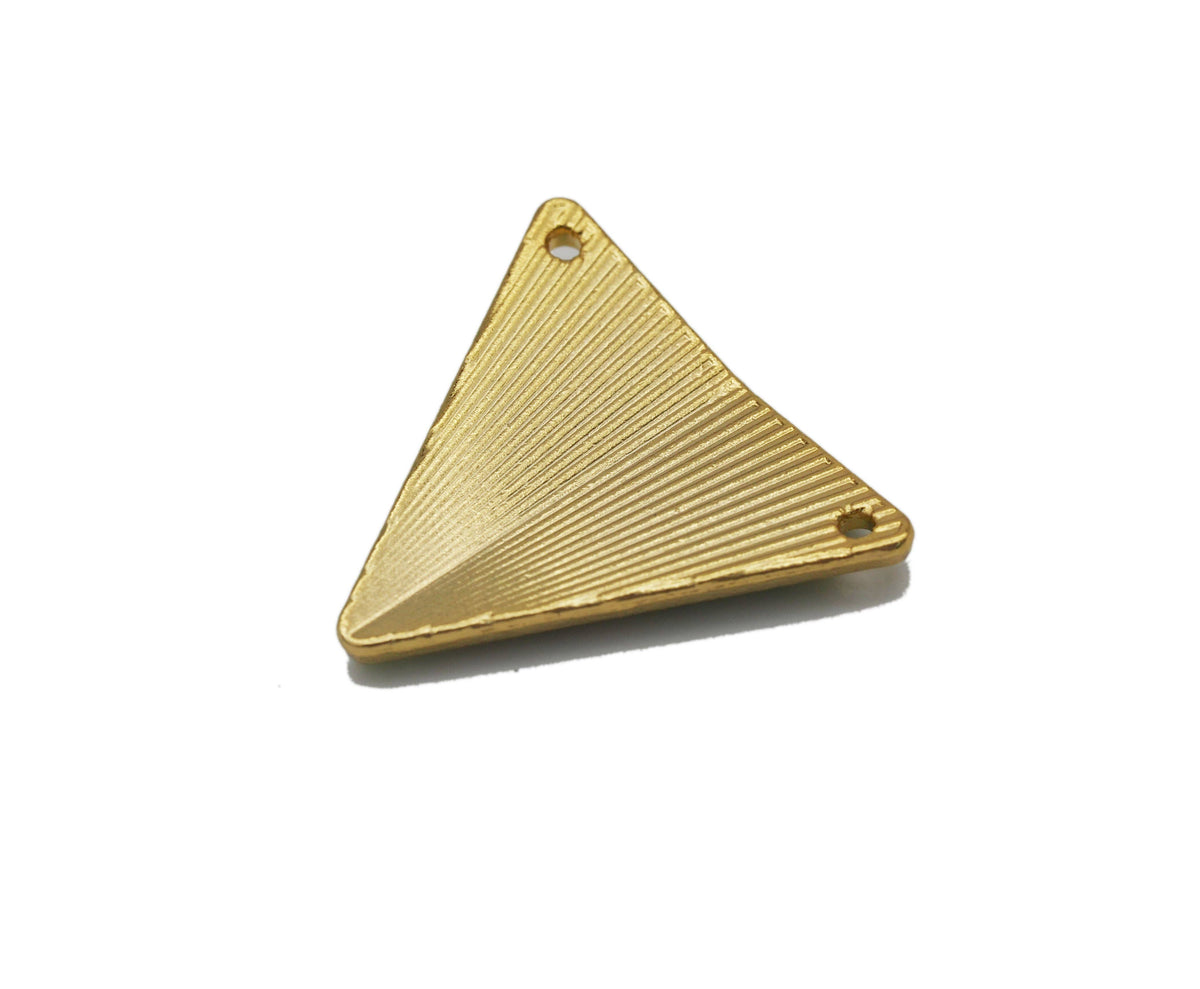 Gold Enamel Triangle Charm, Sku#B180