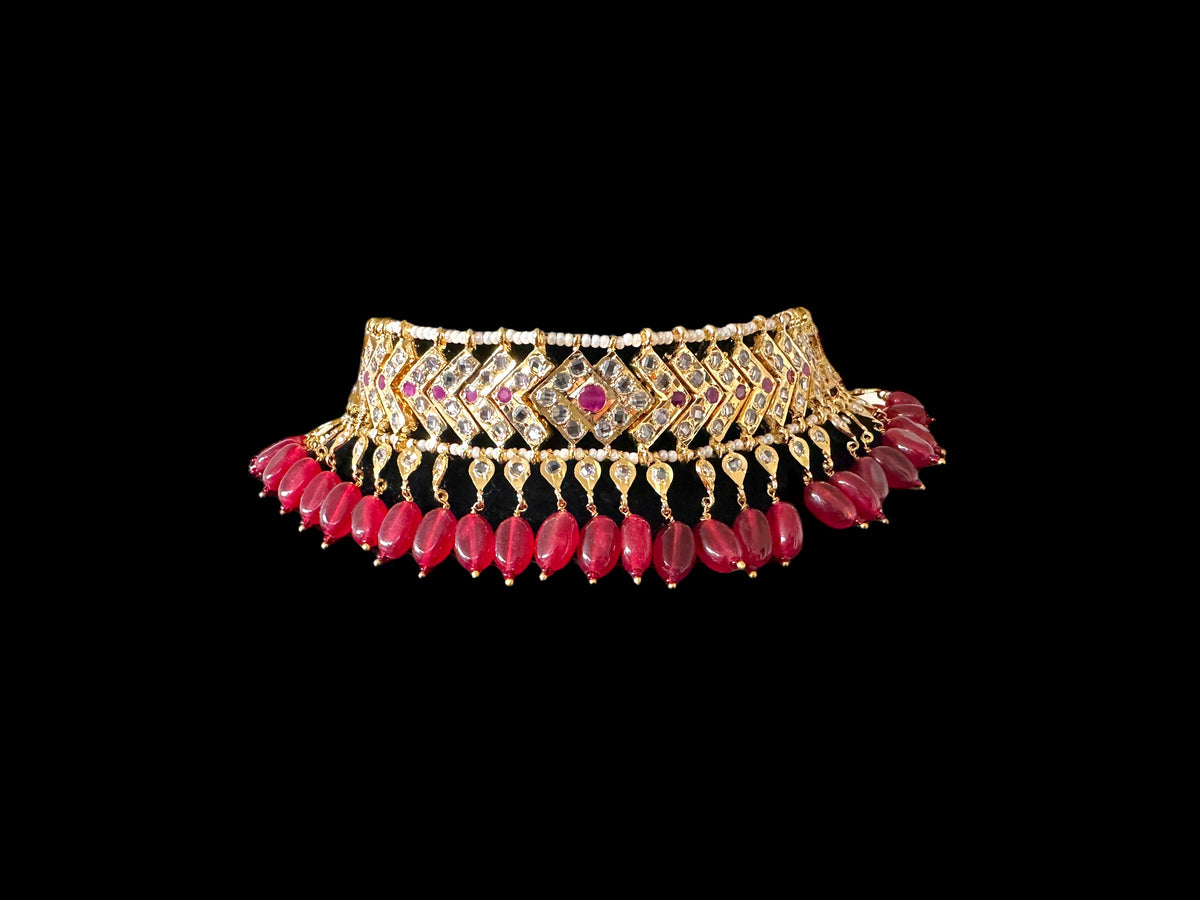C308  Mahira v style choker with earrings( READY TO SHIP )
