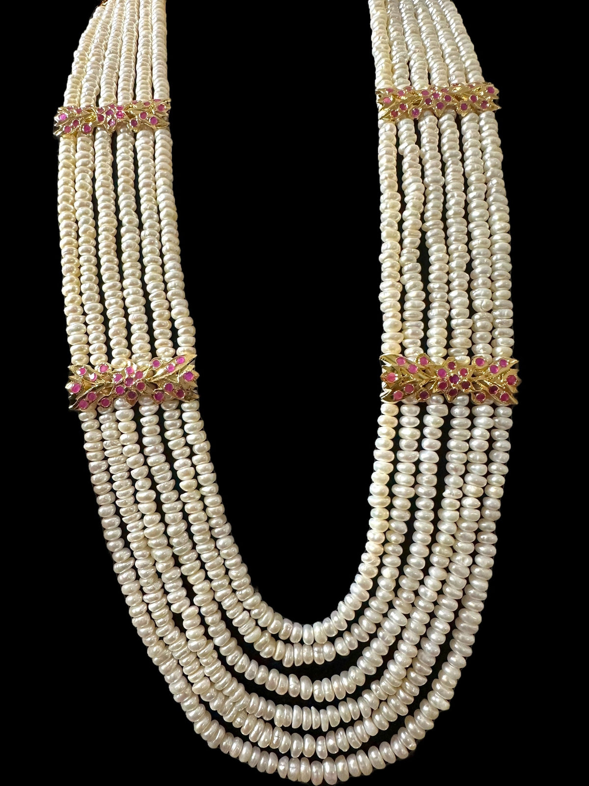 DLN120 Laura fresh water pearls necklace / Rani haar ( SHIPS IN 3 WEEKS )