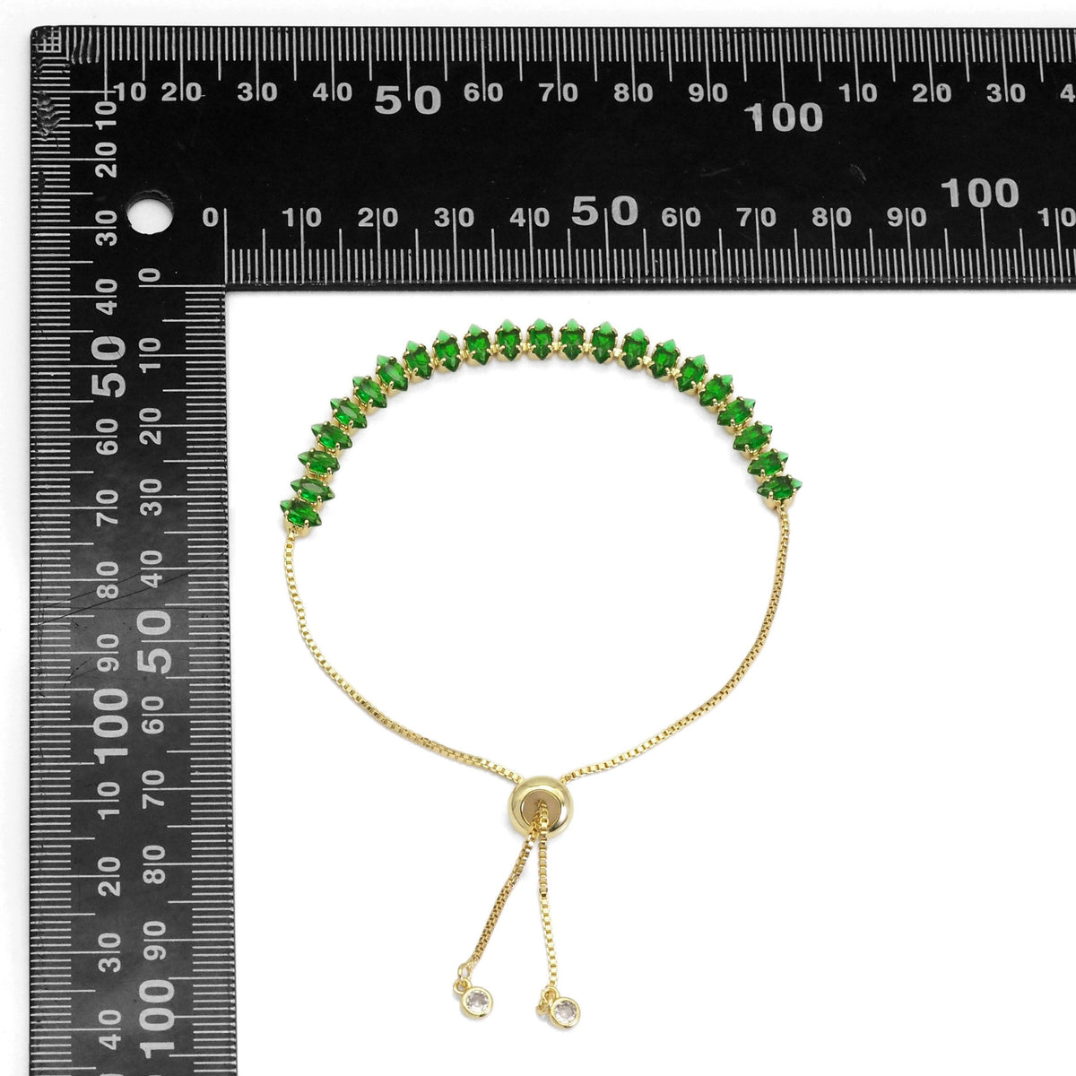 Marquise Shape CZ Adjustable Chain Bracelet, LD462