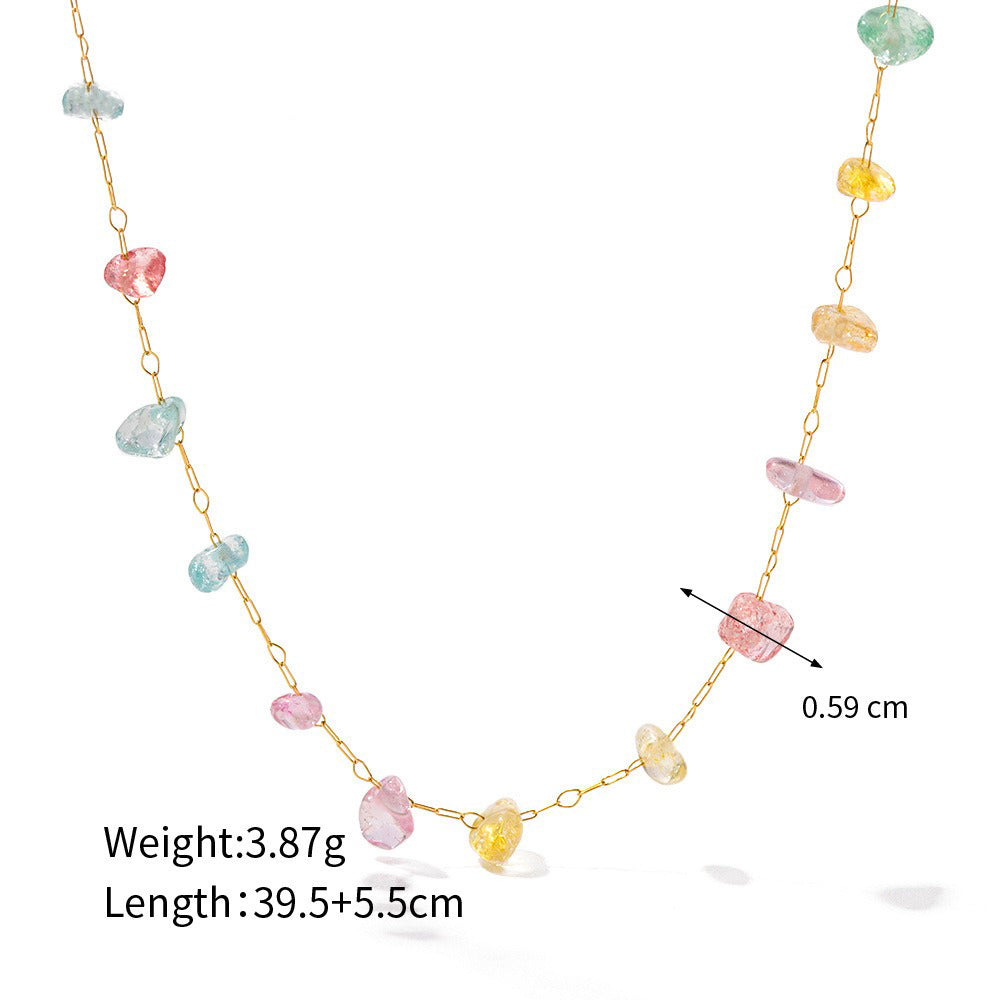 18K Gold Geometric Design Trendy Personality Necklace