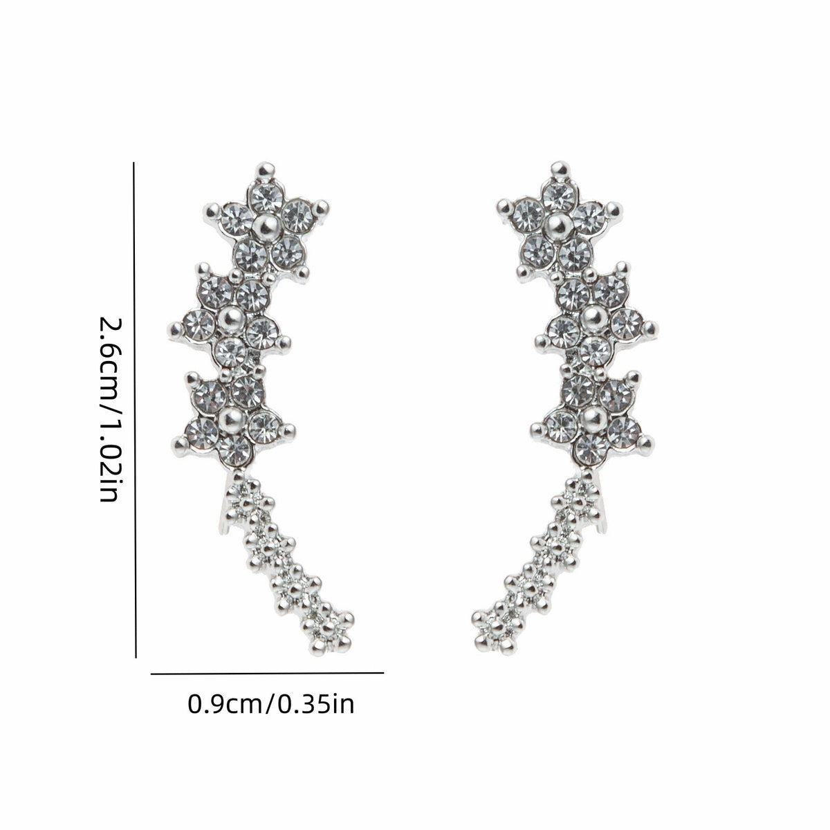 Elegant Zircon-studded Stud Earrings For Women