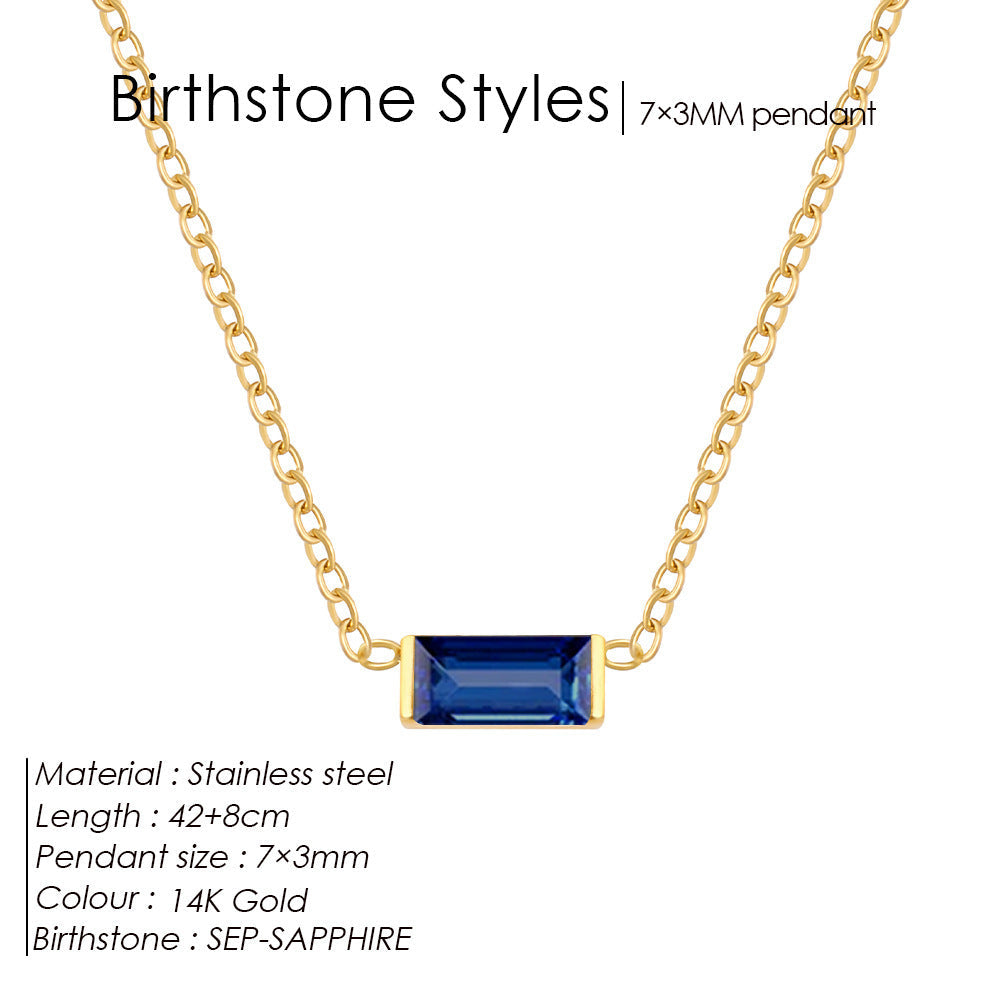 18K Gold-plated Layered Choker With A December Birthstone Pendant