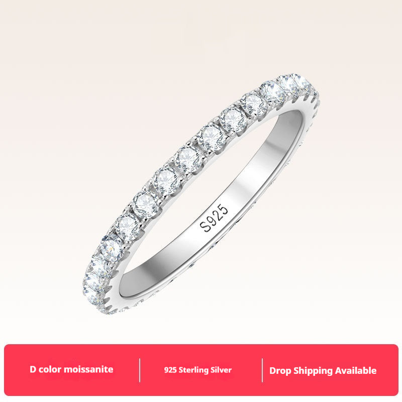 Stylish And Sophisticated Starry Moissanite Ring