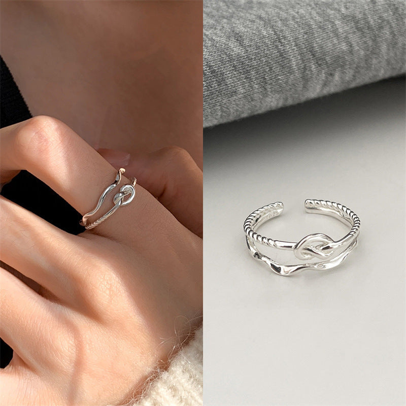S925 Silver Rings Women, Minimalist Luxury Non-Fading Vintage Statement Rings