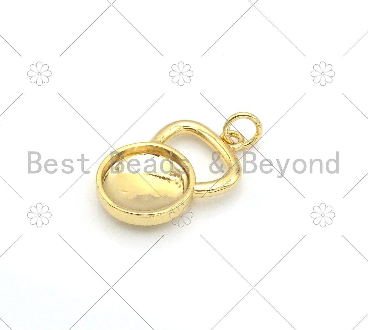 Kettlebell Shape Pendant/Charm,Gold/Silver 10KG Kettlebell Charm, Sku#L578