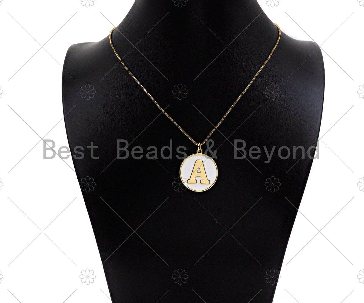 New Trendy White Gold Enamel Initials Letter Charm/Pendant, Enamel Initial Alphabet Letters, Custom Naming Pendants, 25mm,sku#ML32