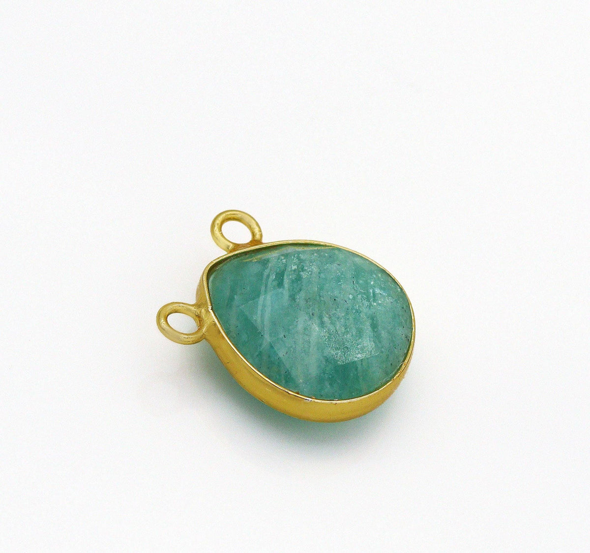 Gold Teardrop Gemstone Charm, Sku#LY21C