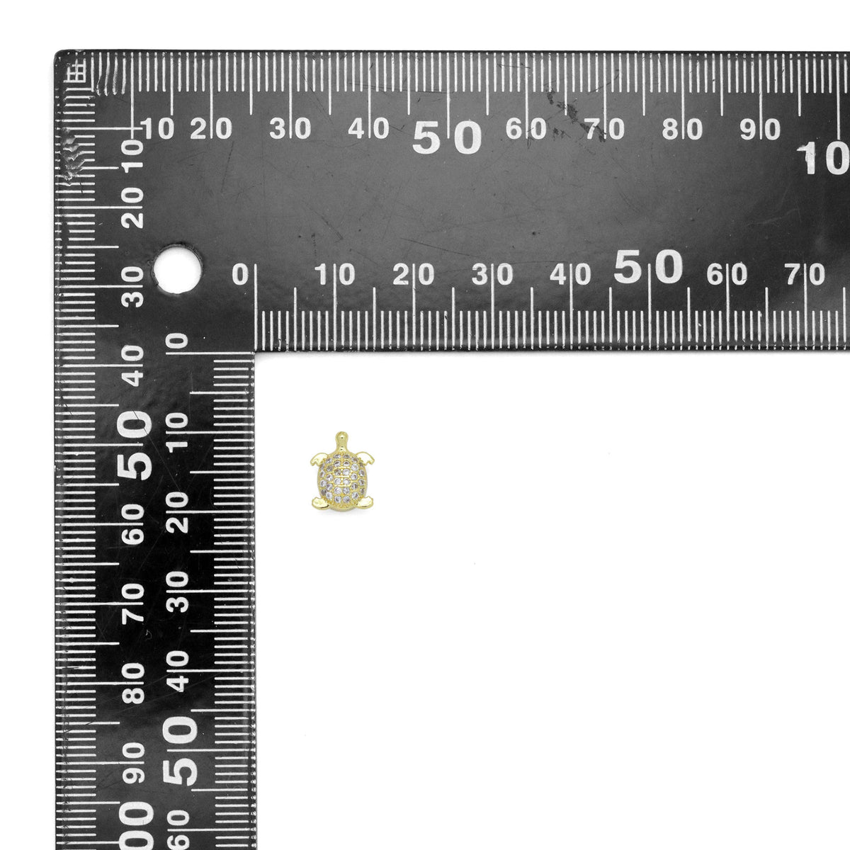 Cute CZ Gold Tortoise  Spacer Beads, Sku#N35
