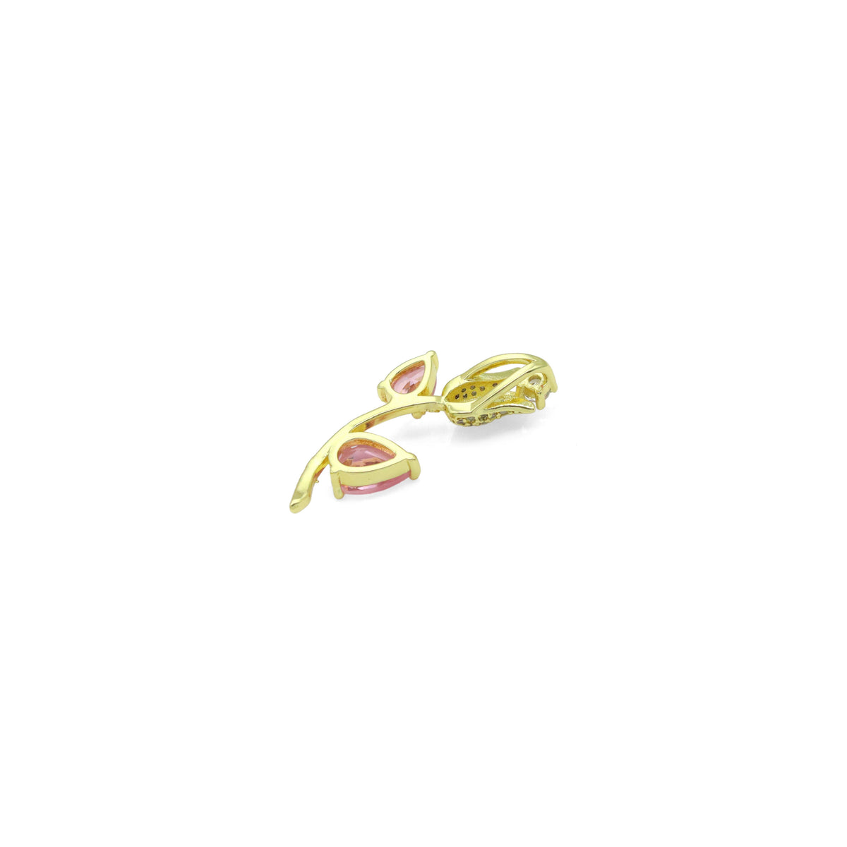 CZ Crystal Tulip Flower Charm Pendant, Sku#Lk1057