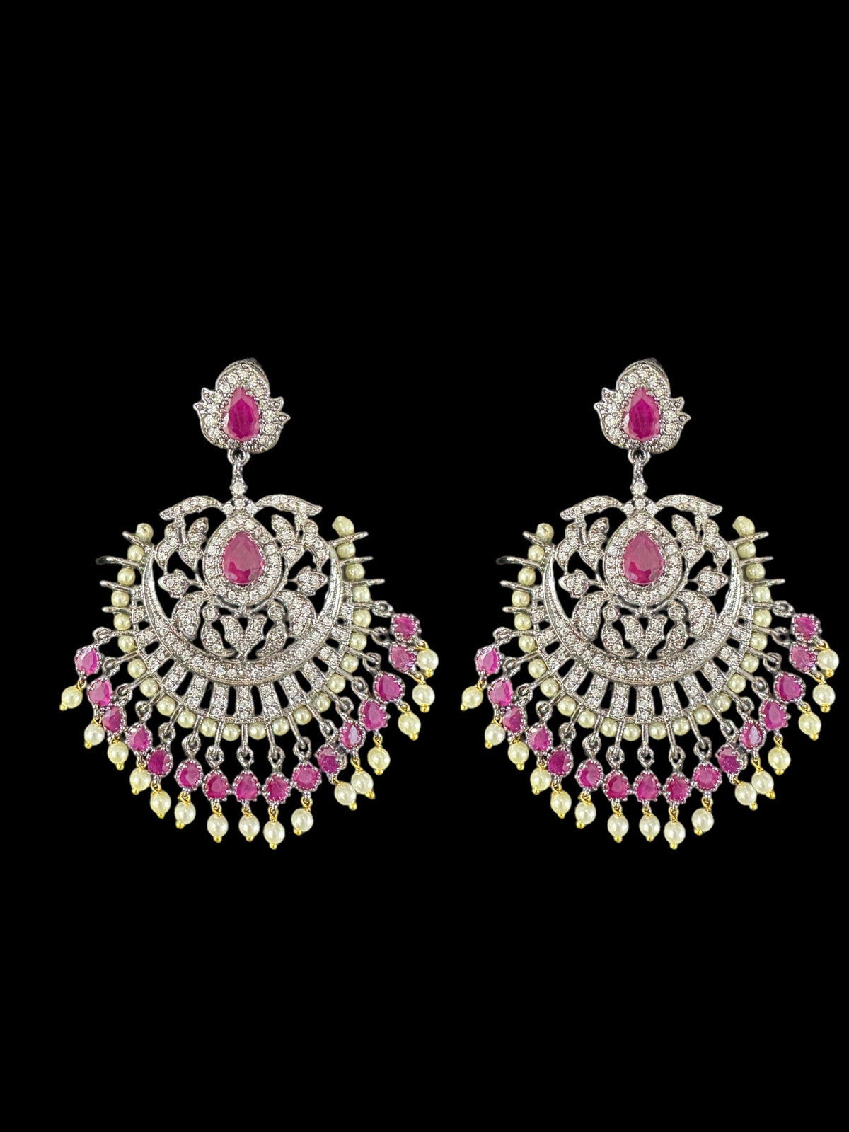 DJET48 Victorian earrings tika - ruby ( READY TO SHIP )