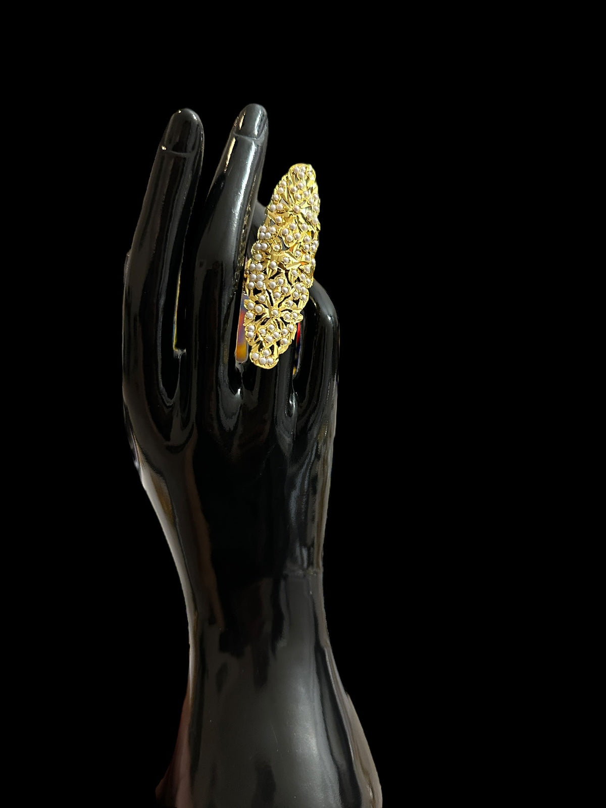 DJR53 Oversized Jadau pearl ring(pearls   ) ( READY TO SHIP )