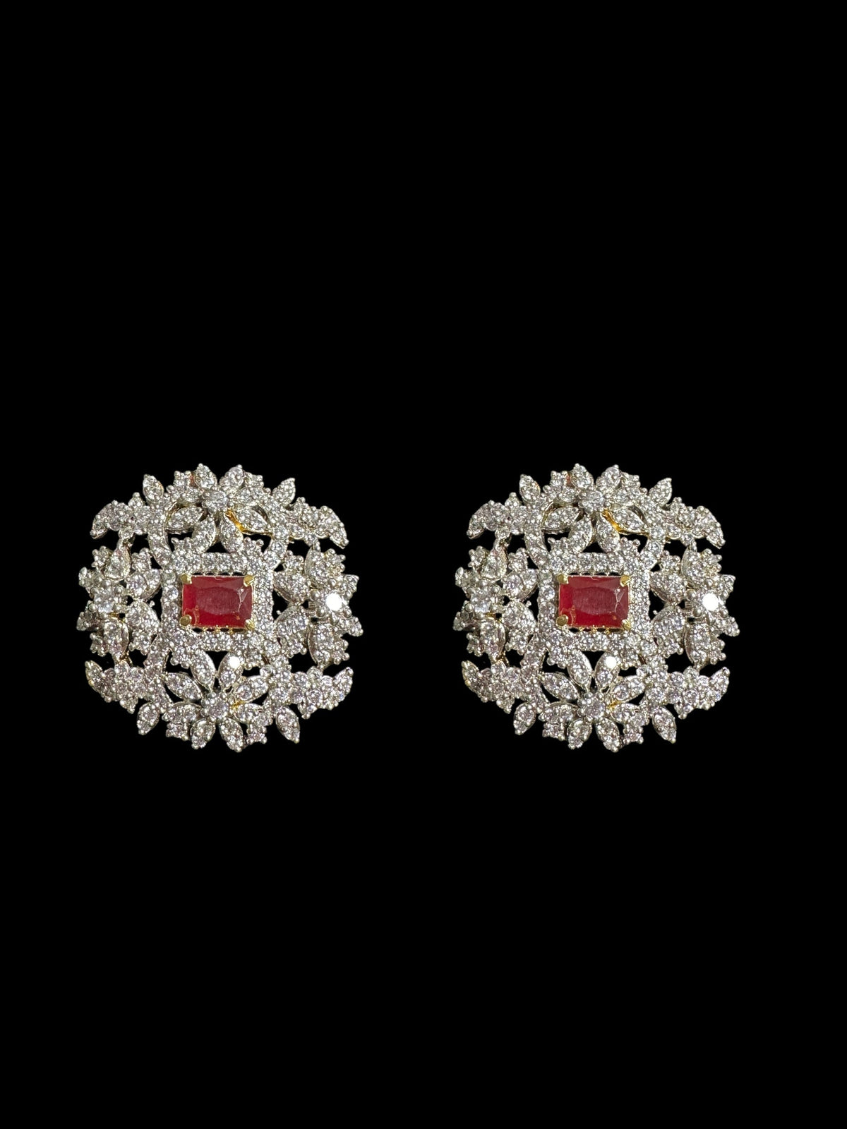 PS342 Amal Cz pendant set in ruby ( READY TO SHIP )