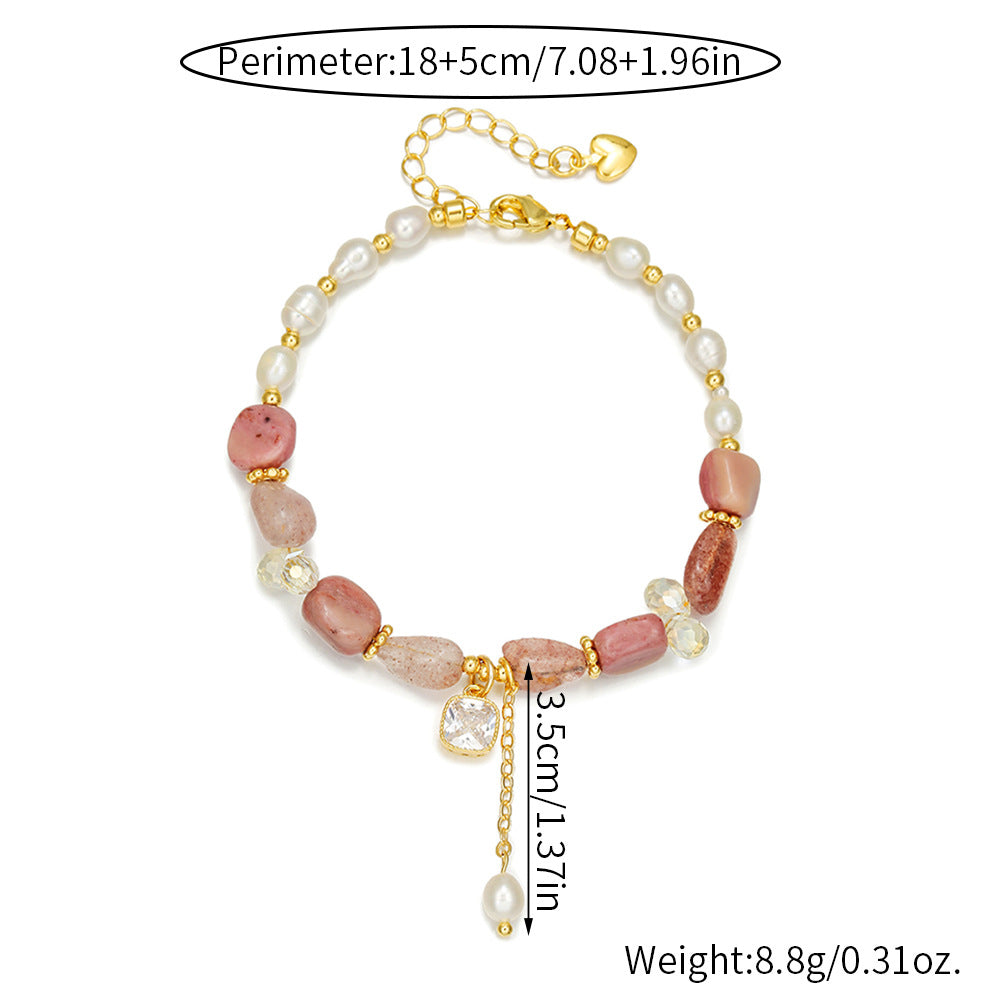 Natural Freshwater Pearl Bracelet Minimalist And Elegant Versatile Zircon Design