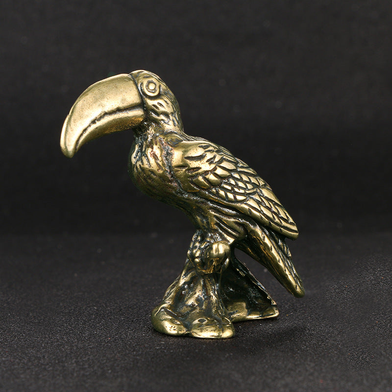 Antique Copper Solid Pure Copper Parrot Ornaments