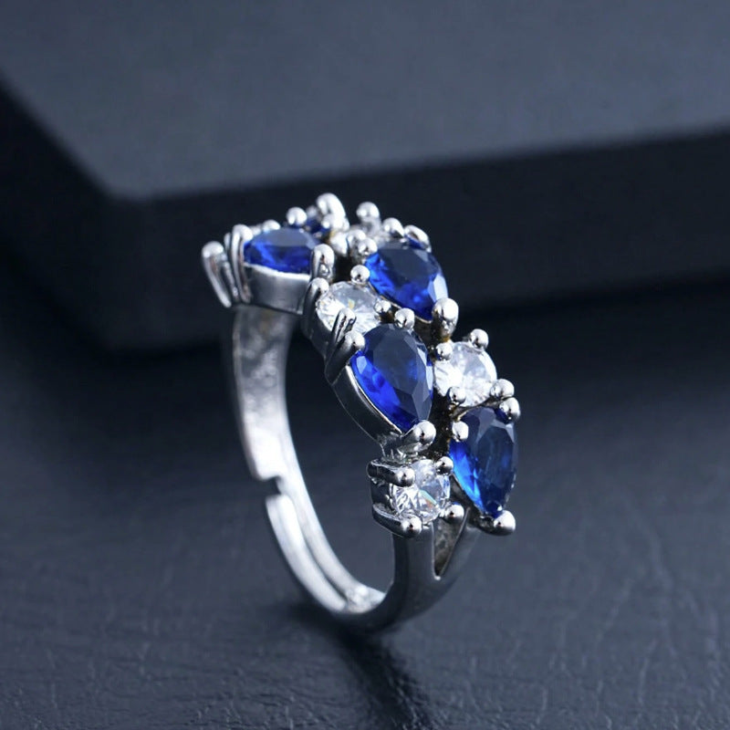European And American Fashion Personality Bohemian Zircon Ring For Women, Versatile Street Style Jewelry, Direct Sales From The Manufacturer