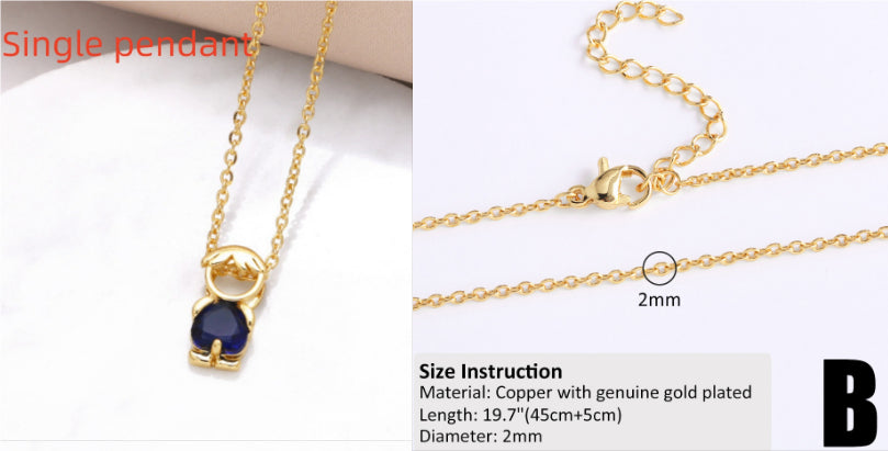 Copper-plated 18k Gold DIY Hip-hop All-match Chain Necklace