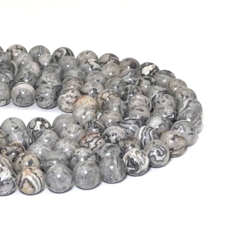 10mm Round Smooth Map Jasper //SKU# U1518