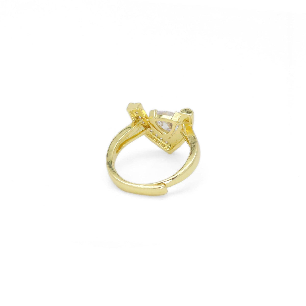 Triangle Diamond CZ Adjustable Ring, Sku#A156