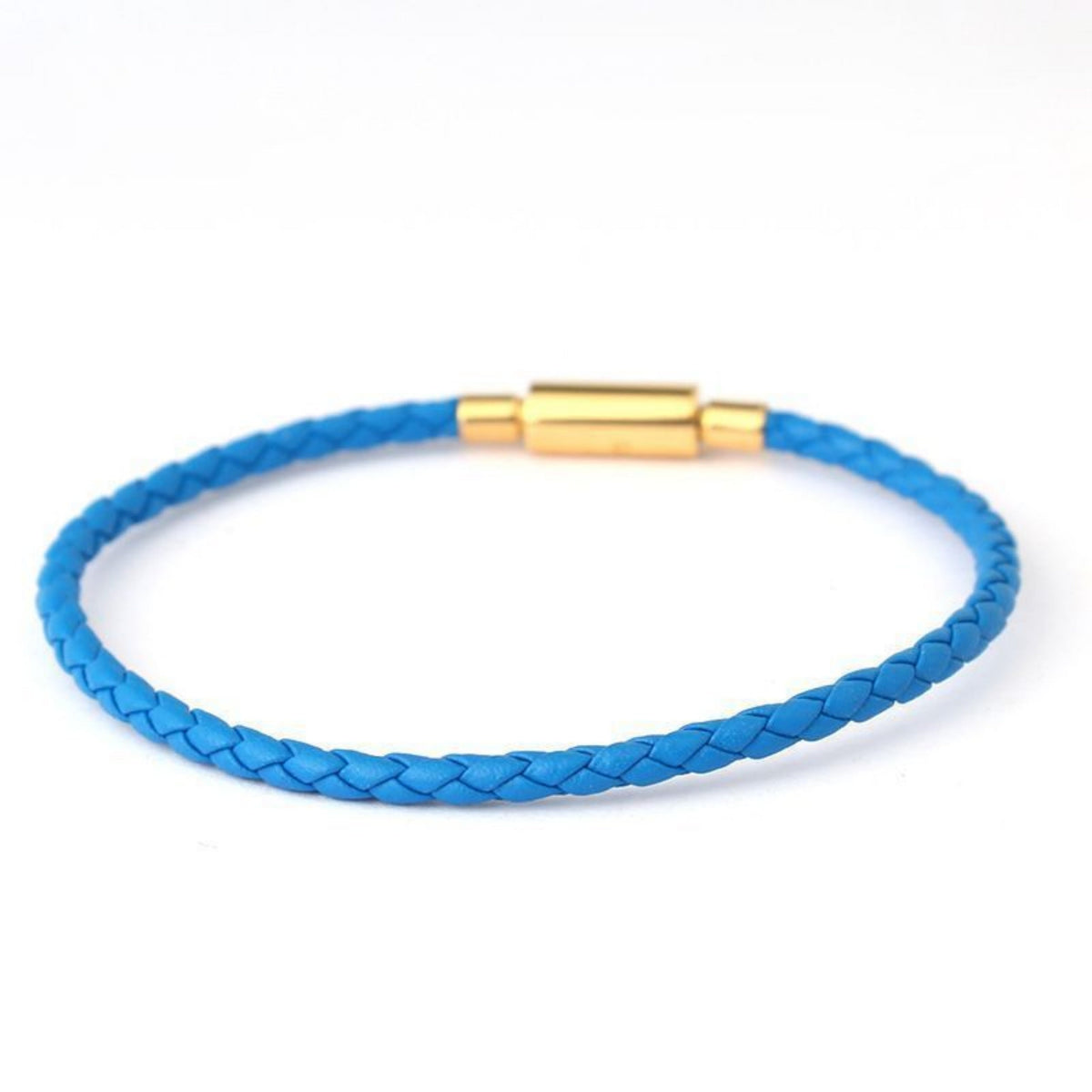 3.0mm Stainless Steel Leather Cord Bracelet With A Single Buckle And Wear-resistant Edging