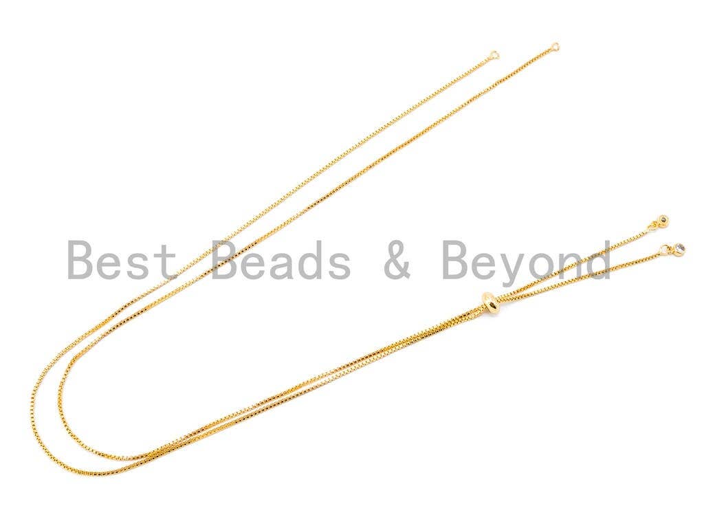 Bolo Sliding Adjustable Necklace Chain, 32"/24", SKU#NK1