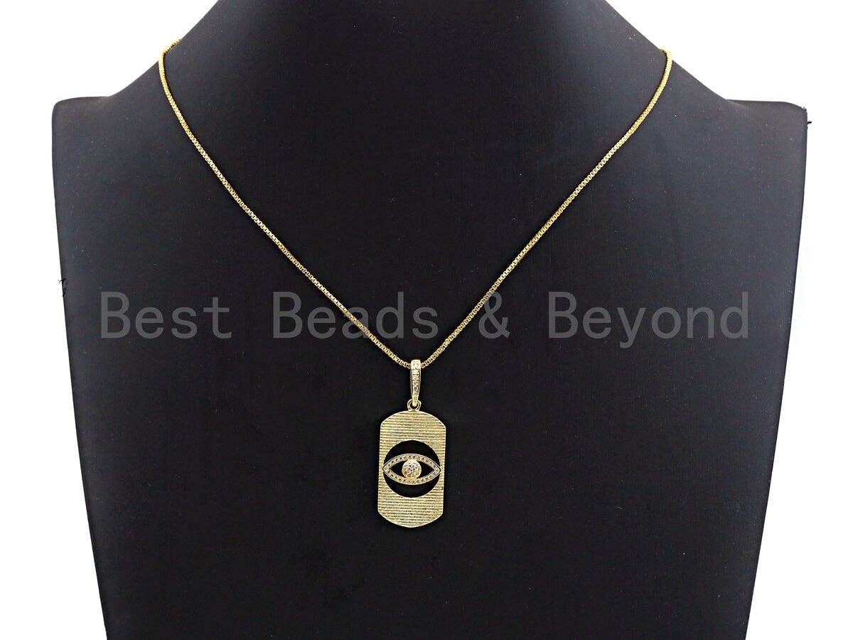CZ Micro Pave Hollow out Evil Eye Oval Shaped Pendant/Charm, Cubic Zirconia Pendant Charm,17x33mm,sku#F911