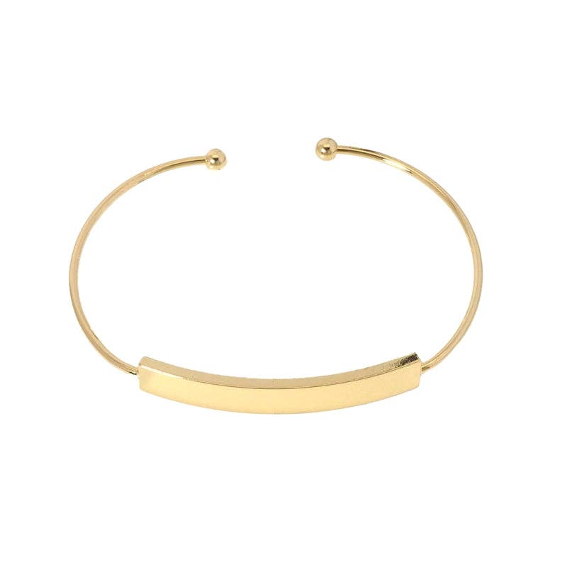 Gold Bar Adjustable Bracelet, Sku#B351
