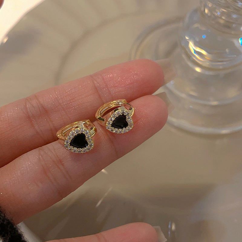 Simple Dainty Gold Heart Stud Earrings For Women Wear Through Sleep Everyday