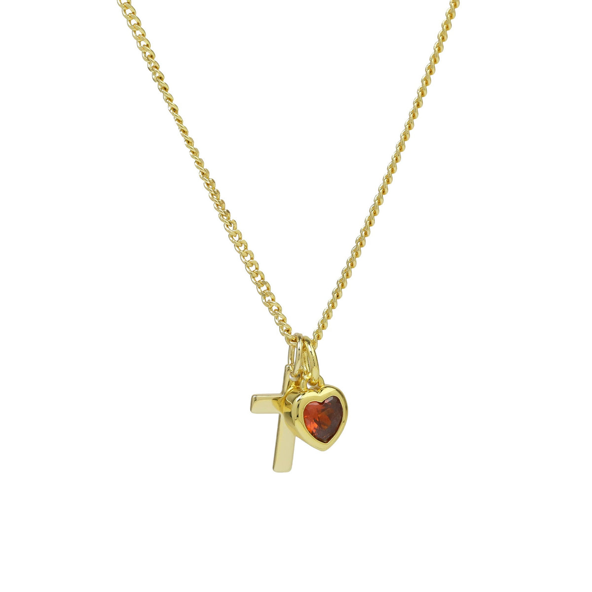 Heart-Shaped December Birthstone Pendant Necklace
