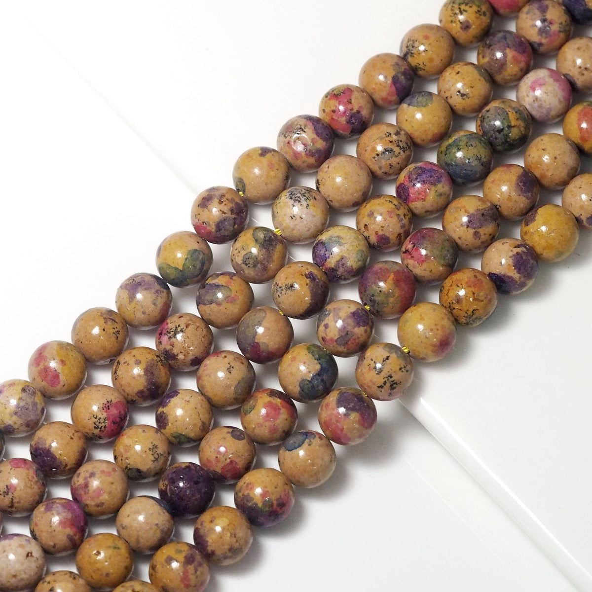 Galaxy Agate Round Smooth Beads, Sku#U1755