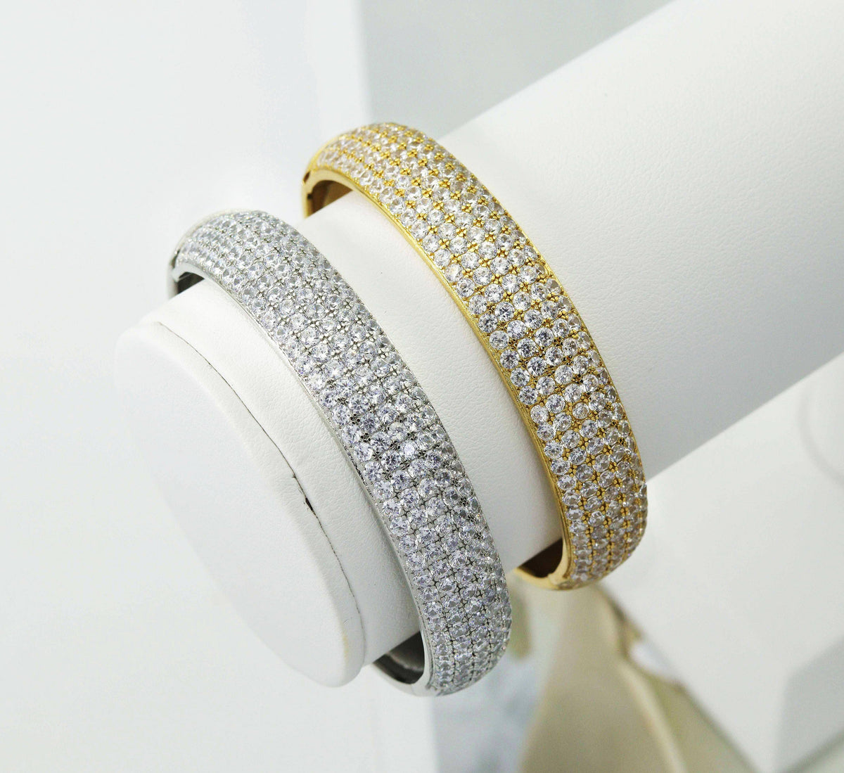 CZ Band Bangle Bracelet, Sku#B187C