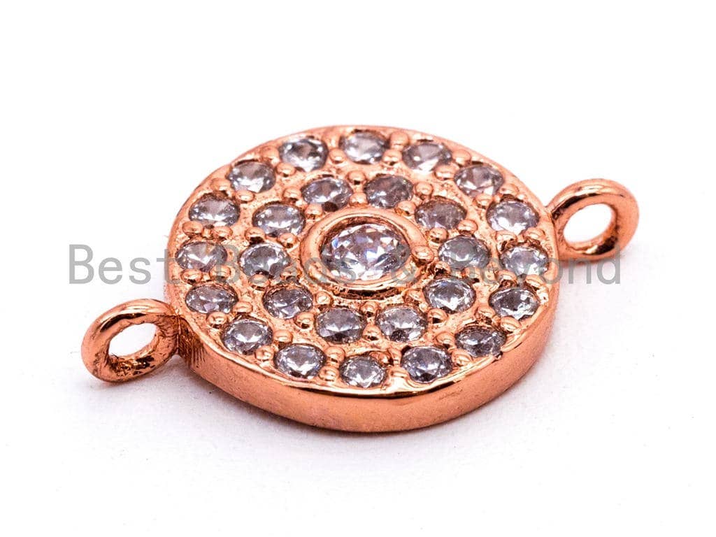 CZ Micro Paved Evil eye connector micro paved,sku#E356