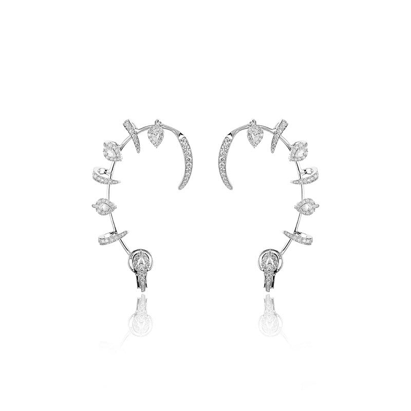 Womens Geometric Integrated No Piercing Cuff Earrings,Costume Accessories For Evening Party Wear