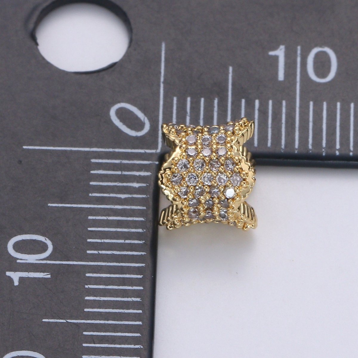 7mm Round Barrel Beads Cubic Zirconia CZ Micro Pave for Jewelry Making Bracelets Necklaces B-670