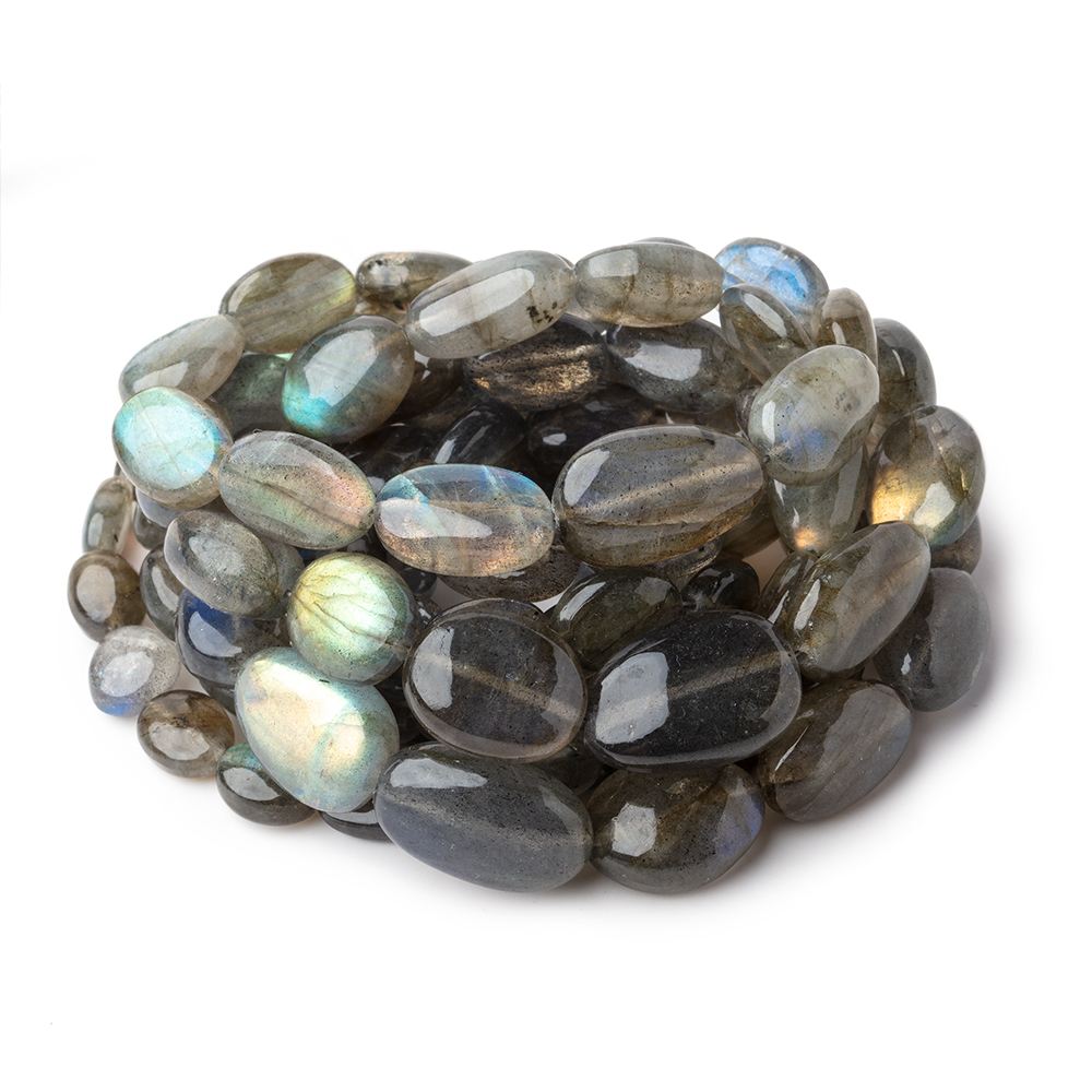 7x5-18x12mm Labradorite Plain Nugget Beads 18 inch 36 pieces