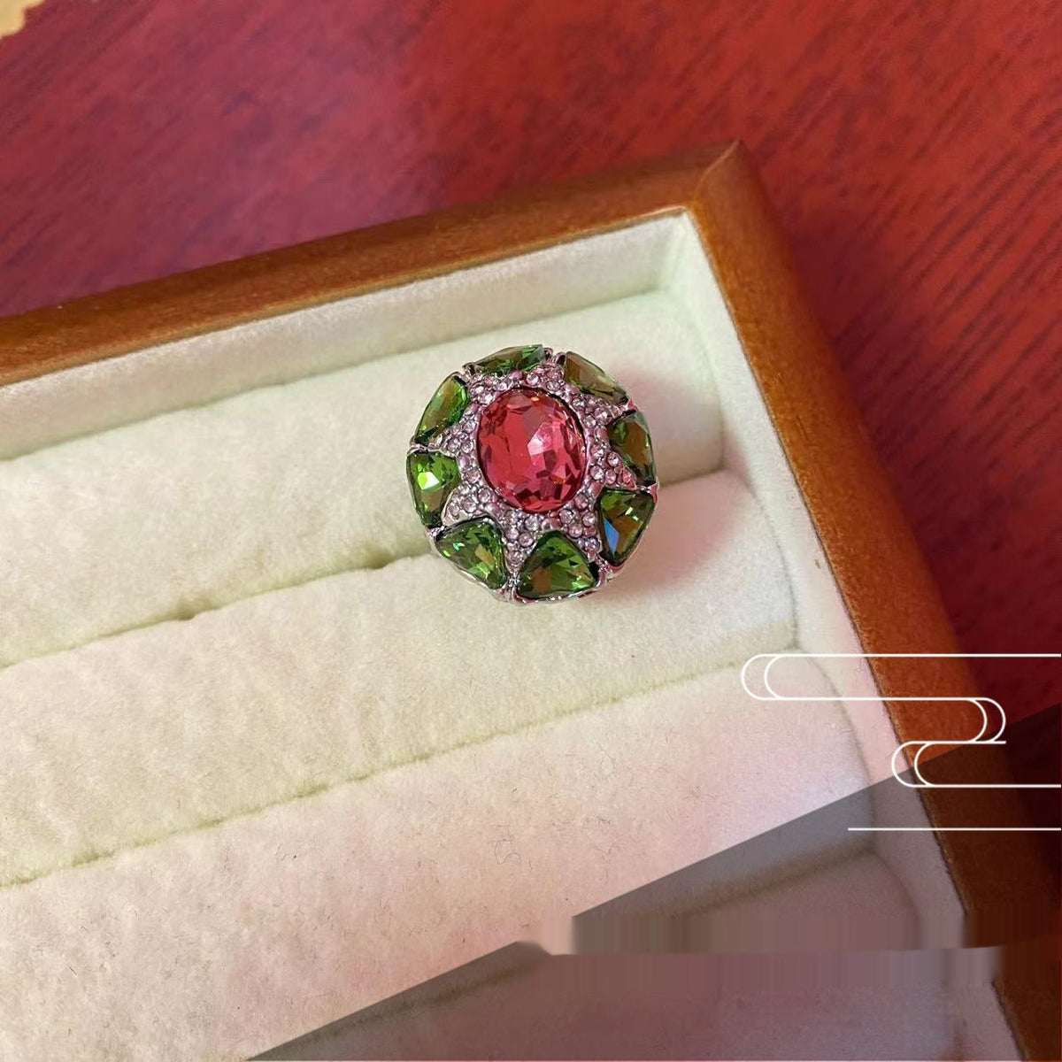 Women's Fashion Oval Colored Zircon Ring