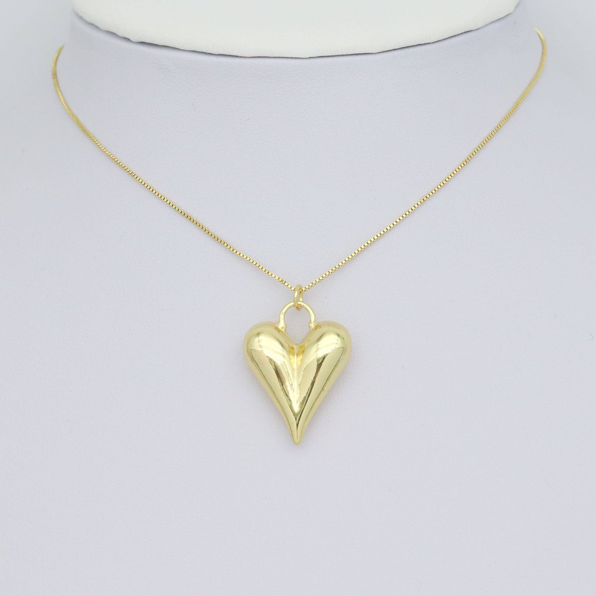 Slippy puppy Gold Heart Charm Pendant, Sku#LX664