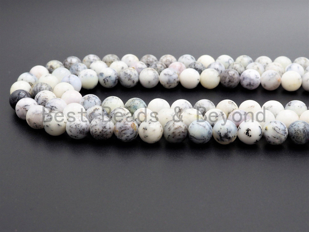 High Quality Dendrite Opal beads, 4mm/5mm/6mm/8mm/10mm/12mm Round Smooth Natural Opal beads, Natural Opal Beads, 15.5inch strand, SKU#U349