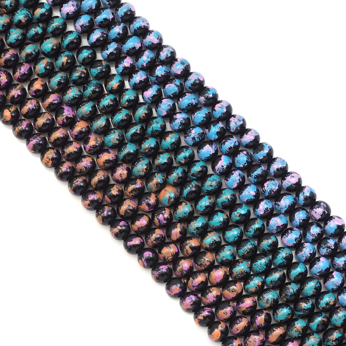 Colorful Hematite Round Smooth Beads, Sku#S157